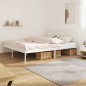 vidaXL Giroletto con Testiera Metallo Bianco 193x203 cm vidaXL Giroletto con Testiera Metallo Bianco 193x203 cm