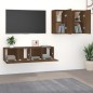 Set Mobili Porta TV 4 pz Rovere Marrone in Legno Multistrato Set Mobili Porta TV 4 pz Rovere Marrone in Legno Multistrato
