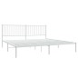 vidaXL Giroletto con Testiera Metallo Bianco 193x203 cm vidaXL Giroletto con Testiera Metallo Bianco 193x203 cm