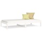 vidaXL Dormeuse Bianca 90x190 cm 3FT Single in Legno Massello di Pino vidaXL Dormeuse Bianca 90x190 cm 3FT Single in Legno Massello di Pino