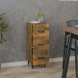 vidaXL Credenza Rovere Fumo 34,5x34x90 cm in Legno Multistrato vidaXL Credenza Rovere Fumo 34,5x34x90 cm in Legno Multistrato