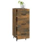 vidaXL Credenza Rovere Fumo 34,5x34x90 cm in Legno Multistrato vidaXL Credenza Rovere Fumo 34,5x34x90 cm in Legno Multistrato