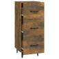 vidaXL Credenza Rovere Fumo 34,5x34x90 cm in Legno Multistrato vidaXL Credenza Rovere Fumo 34,5x34x90 cm in Legno Multistrato