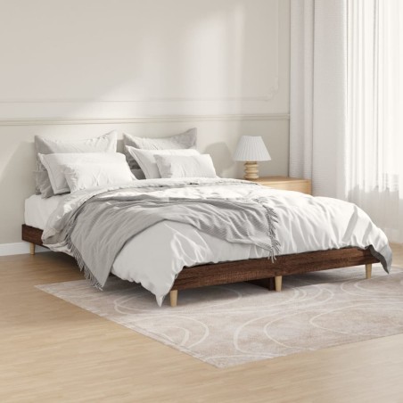 vidaXL Giroletto Rovere Marrone 135x190 cm in Legno Multistrato