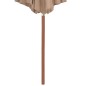 vidaXL Ombrellone da Esterni con Palo in Legno 300 cm Grigio Talpa