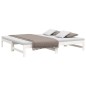 vidaXL Dormeuse Estraibile Bianca 2x(90x190) cm Legno Massello di Pino