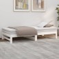 vidaXL Dormeuse Estraibile Bianca 2x(90x190) cm Legno Massello di Pino