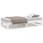 vidaXL Dormeuse Estraibile Bianca 2x(90x190) cm Legno Massello di Pino
