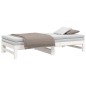 vidaXL Dormeuse Estraibile Bianca 2x(90x190) cm Legno Massello di Pino