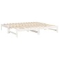vidaXL Dormeuse Estraibile Bianca 2x(90x190) cm Legno Massello di Pino
