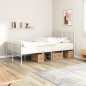 vidaXL Giroletto con Testiera e Pediera Metallo Bianco 135x190 cm vidaXL Giroletto con Testiera e Pediera Metallo Bianco 135x190 cm