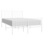 vidaXL Giroletto con Testiera e Pediera Metallo Bianco 135x190 cm vidaXL Giroletto con Testiera e Pediera Metallo Bianco 135x190 cm