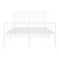 vidaXL Giroletto con Testiera e Pediera Metallo Bianco 135x190 cm vidaXL Giroletto con Testiera e Pediera Metallo Bianco 135x190 cm