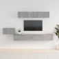 Set di Mobili Porta TV 5 pz Grigio Sonoma in Legno Multistrato Set di Mobili Porta TV 5 pz Grigio Sonoma in Legno Multistrato
