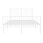 vidaXL Giroletto con Testiera e Pediera Metallo Bianco 140x190 cm vidaXL Giroletto con Testiera e Pediera Metallo Bianco 140x190 cm