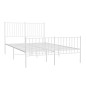 vidaXL Giroletto con Testiera e Pediera Metallo Bianco 140x200 cm vidaXL Giroletto con Testiera e Pediera Metallo Bianco 140x200 cm
