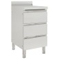vidaXL Mobiletto da Cucina Commerciale con 3 Cassetti in Acciaio Inox vidaXL Mobiletto da Cucina Commerciale con 3 Cassetti in Acciaio Inox