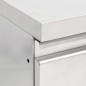 vidaXL Mobiletto da Cucina Commerciale con 3 Cassetti in Acciaio Inox vidaXL Mobiletto da Cucina Commerciale con 3 Cassetti in Acciaio Inox