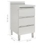 vidaXL Mobiletto da Cucina Commerciale con 3 Cassetti in Acciaio Inox vidaXL Mobiletto da Cucina Commerciale con 3 Cassetti in Acciaio Inox