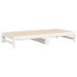 vidaXL Dormeuse Estraibile Bianca 2x(75x190) cm Legno Massello di Pino vidaXL Dormeuse Estraibile Bianca 2x(75x190) cm Legno Massello di Pino