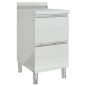 vidaXL Mobiletto da Cucina Commerciale con 2 Cassetti in Acciaio Inox vidaXL Mobiletto da Cucina Commerciale con 2 Cassetti in Acciaio Inox