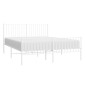vidaXL Giroletto con Testiera e Pediera Metallo Bianco 160x200 cm vidaXL Giroletto con Testiera e Pediera Metallo Bianco 160x200 cm