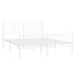 vidaXL Giroletto con Testiera e Pediera Metallo Bianco 160x200 cm vidaXL Giroletto con Testiera e Pediera Metallo Bianco 160x200 cm