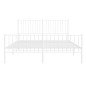 vidaXL Giroletto con Testiera e Pediera Metallo Bianco 160x200 cm vidaXL Giroletto con Testiera e Pediera Metallo Bianco 160x200 cm