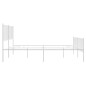 vidaXL Giroletto con Testiera e Pediera Metallo Bianco 160x200 cm vidaXL Giroletto con Testiera e Pediera Metallo Bianco 160x200 cm