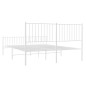 vidaXL Giroletto con Testiera e Pediera Metallo Bianco 160x200 cm vidaXL Giroletto con Testiera e Pediera Metallo Bianco 160x200 cm