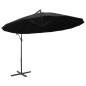 vidaXL Ombrellone a Sbalzo Nero 3 m Palo in Alluminio vidaXL Ombrellone a Sbalzo Nero 3 m Palo in Alluminio