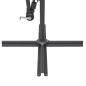 vidaXL Ombrellone a Sbalzo Nero 3 m Palo in Alluminio vidaXL Ombrellone a Sbalzo Nero 3 m Palo in Alluminio