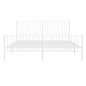 vidaXL Giroletto con Testiera e Pediera Metallo Bianco 183x213 cm vidaXL Giroletto con Testiera e Pediera Metallo Bianco 183x213 cm