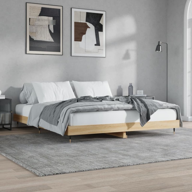 vidaXL Giroletto Rovere Sonoma 120x200 cm in Legno Multistrato vidaXL Giroletto Rovere Sonoma 120x200 cm in Legno Multistrato