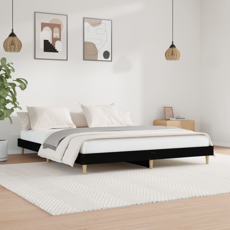 vidaXL Giroletto Nero 140x200 cm in Legno Multistrato vidaXL Giroletto Nero 140x200 cm in Legno Multistrato