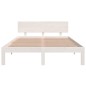 vidaXL Giroletto Bianco in Legno Massello 150x200 cm 5FT King Size