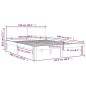 vidaXL Giroletto Bianco in Legno Massello 150x200 cm 5FT King Size