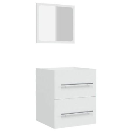 vidaXL Mobile da Bagno con Specchio Bianco 41x38,5x48 cm 