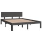 vidaXL Giroletto Grigio in Legno Massello 150x200 cm 5FT King Size vidaXL Giroletto Grigio in Legno Massello 150x200 cm 5FT King Size