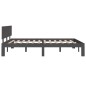 vidaXL Giroletto Grigio in Legno Massello 150x200 cm 5FT King Size vidaXL Giroletto Grigio in Legno Massello 150x200 cm 5FT King Size
