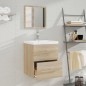 vidaXL Mobile da Bagno con Specchio Rovere Sonoma 41x38,5x48 cm vidaXL Mobile da Bagno con Specchio Rovere Sonoma 41x38,5x48 cm