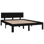 vidaXL Giroletto Nero in Legno Massello 150x200 cm King Size vidaXL Giroletto Nero in Legno Massello 150x200 cm King Size