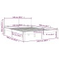 vidaXL Giroletto Nero in Legno Massello 150x200 cm King Size vidaXL Giroletto Nero in Legno Massello 150x200 cm King Size