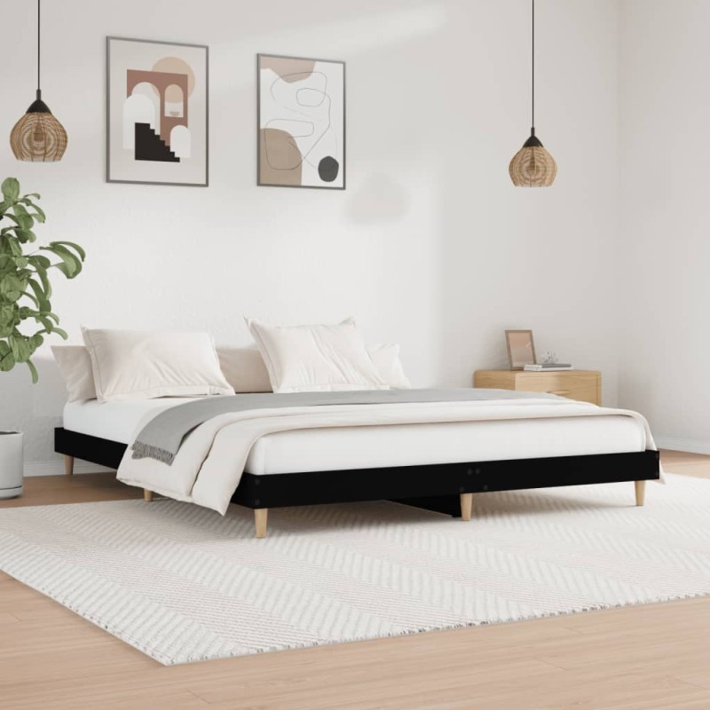 vidaXL Giroletto Nero 180x200 cm in Legno Multistrato vidaXL Giroletto Nero 180x200 cm in Legno Multistrato