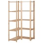 vidaXL Scaffale ad Angolo 5 Livelli 82,5x82,5x170 cm Massello di Pino vidaXL Scaffale ad Angolo 5 Livelli 82,5x82,5x170 cm Massello di Pino