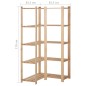 vidaXL Scaffale ad Angolo 5 Livelli 82,5x82,5x170 cm Massello di Pino vidaXL Scaffale ad Angolo 5 Livelli 82,5x82,5x170 cm Massello di Pino