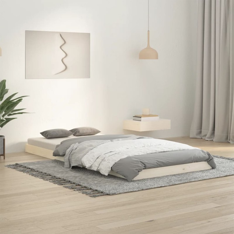 vidaXL Giroletto Bianco 90x200 cm in Legno Massello di Pino vidaXL Giroletto Bianco 90x200 cm in Legno Massello di Pino