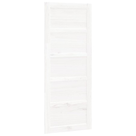 vidaXL Porta del Granaio Bianca 80x1,8x204,5 cm Legno Massello di Pino