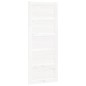 vidaXL Porta del Granaio Bianca 80x1,8x204,5 cm Legno Massello di Pino
