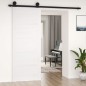 vidaXL Porta del Granaio Bianca 80x1,8x204,5 cm Legno Massello di Pino